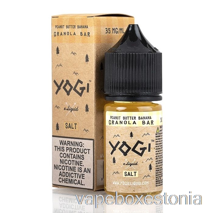 Vape Box Estonia Maapähklivõi Banaan Granoolabatoon - Joogi Soolad E-vedelik - 30ml 50mg